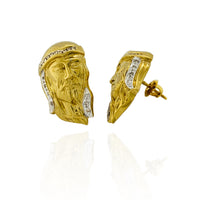 Diamond Jesus Earring (14K).