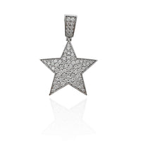 Bursting Diamond Star Pendant (14K)