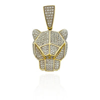 Diamond Panther Head Pendant (14K)