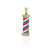 Barber Shop Pole Diamond Pendant (14K)