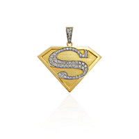 Superman Logo Diamond Pendant (14K)