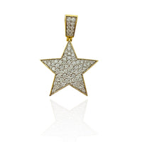 Bursting Diamond Star Pendant (14K)
