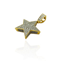 Bursting Diamond Star Pendant (14K)