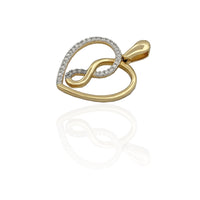 Diamond Infinity Heart Pendant (14K).