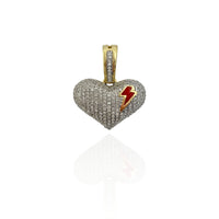 Lightning Heart Diamond Pendant (10K)