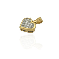 Princess Cut Diamond Heart Pendant (14K)