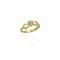 Baby-Sized Heart Bowtie Ring (14K)