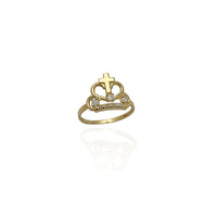 Baby-Sized Cross & Crown Ring (14K)