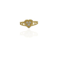 Baby-Sized Gemstone Heart Ring (14K)