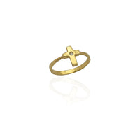 Baby-Sized Cross Ring (14K)