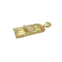 Jesus Head Tri-Color Gold Zirconia (14K)