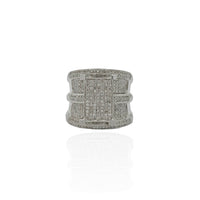 Diamond Rectangle Pave Ring (14K).