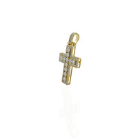 Diamond Iced-Out Pave Cross Pendant (10K).