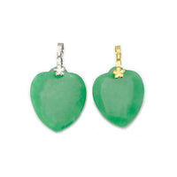 Jade Heart Pendant (14K)