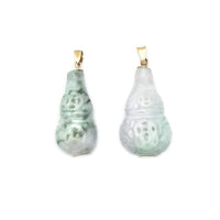 Jade Gourd “葫芦” Pendant (14K)