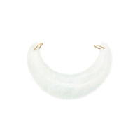 Jade Crescent Moon "弯玉新月” Pendant (14K)