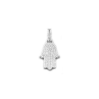 Iced-Out Hamsa CZ Pendant (14K)