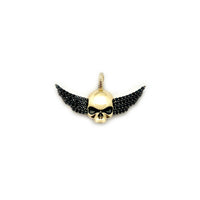 Winged Skull CZ Pendant (14K)