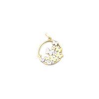 Butterflies Circle Pendant (14K)