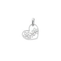 Rope Motif Heart Frame Pendant (14K)