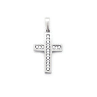 Cross Frame CZ Pendant (14K)
