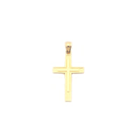 Milgrain Cross Pendant (14K)