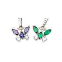 Bejeweled Butterfly Pendant (14K)
