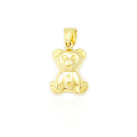 Double-Sided Teddy Bear Pendant (14K)