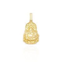 Double-Sided Solid Buddha "金佛“ Pendant (14K)