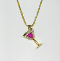 Cup CZ Pendant (14k)