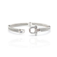Double-Row Rope Bangle Bracelet (14K).