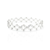 Four Leaf Patterned Diamond Cut Ring or Bangle Bracelet (14K).