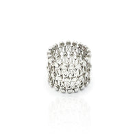 Four Leaf Patterned Diamond Cut Ring or Bangle Bracelet (14K).