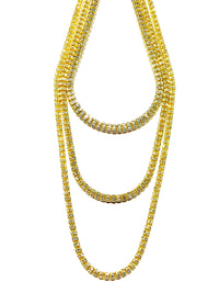 Two-Tone Hollow Diamond-Cut Popcorn Chain (14K/10K).