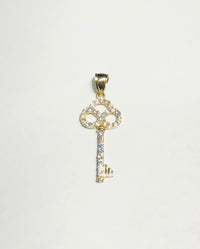 Key CZ Pendant (14K)