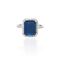 September Birthstone & Diamonds Prong Setting Ring (10K)