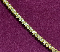 Diamond Tennis Bracelet (S-link) (14K) - Lucky Diamond 恆福珠寶金行 New York City 169 Canal Street 10013 Jewelry store Playboi Charlie Chinatown @luckydiamondny 2124311180