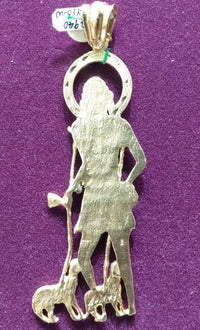 Solid Saint Lazarus Pendant 14K - Lucky Diamond 恆福珠寶金行 New York City 169 Canal Street 10013 Jewelry store Playboi Charlie Chinatown @luckydiamondny 2124311180