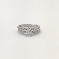 Diamond Pave Wave Twon Piece Set Engagemente Ring (14K) Popular Jewelry New York