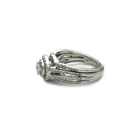 Double Halo Engagement & Wedding Ring Set (10K)