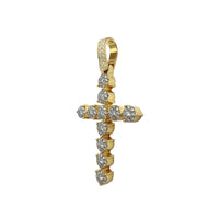 Diamond Iced-Out Budded Cross Pendant (14K) Popular Jewelry New York
