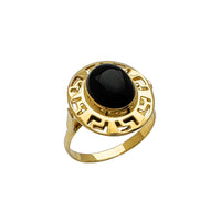 Greek Cabochon Black Onyx Ring (14K) Popular Jewelry New York