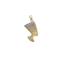 Zirconia Two-Tone Nefertiti Pendant (14K)