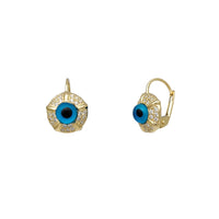 Icy Evil Eye Earrings (14K)