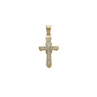 Zirconia Wrapped Cross Pendant (14K)