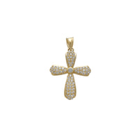 Zirconia Puffy Cross Pendant (14K)