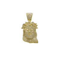 Diamond Jesus Head Pendant (14K)