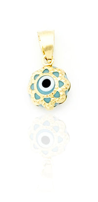 Octagram Evil Eye Pendant (14K)