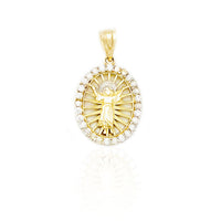 Divine Child Oval Radiant Light Frame Pendant (14K)