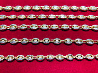 Two-Tone Puffy Mariner Chain (14K)